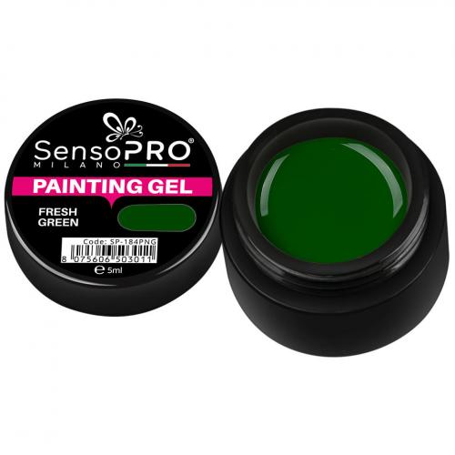 Gel UV Pictura Unghii Fresh Green 5ml - SensoPRO Milano - Geluri UV Colorate -