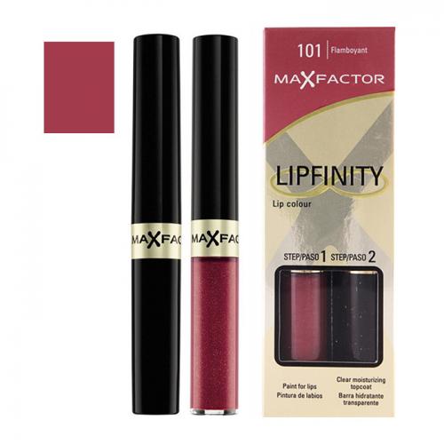 Ruj de buze rezistent la transfer Max Factor Lipfinity 101 Flamboyant - Produse de Machiaj - Creion Buze