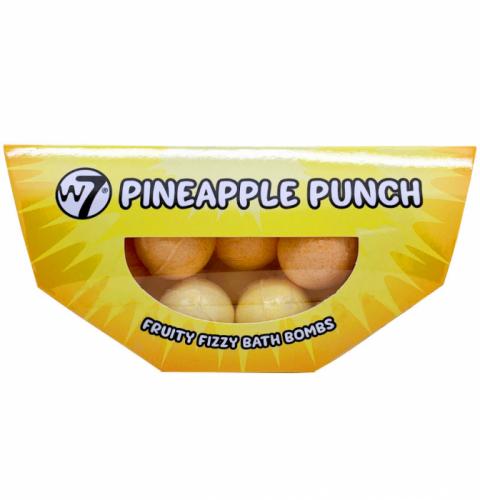 Set 10 Bile Efervescente de baie W7 Pineapple Punch Fruity Fizzy Bath Bombs - 10 x 10 g - Produse Ingrijire Corporala - Baie si Relaxare