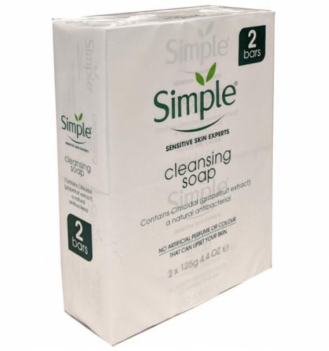 Set 2 sapunuri anti-bacteriene pentru piele sensibila Simple cu extract de grapefruit si pro-vitamina B5 - 2 x 125 g - Produse Ingrijire Corporala - Baie si Relaxare