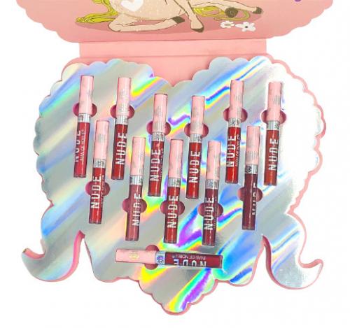 Set rujuri de buze Iman Of Noble - Nude Matte Lip Gloss - 12 culori - Produse de Machiaj - Creion Buze