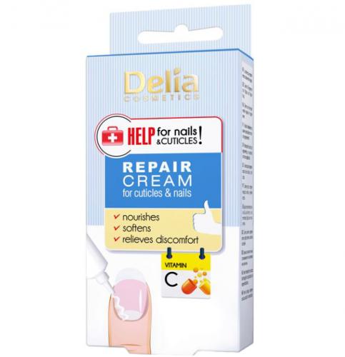 Tratament crema pentru cuticule Delia Cosmetics Repair Cream Help for Nails Cuticles - Vitamina C - 14 ml - Accesorii Manichiura - Tratament unghii
