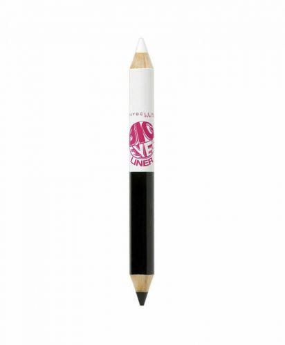 Creion de ochi cu doua capete Maybelline Big Eyes Liner - Nuanta 01 Black&White - Produse de Machiaj - Creion Eyeliner